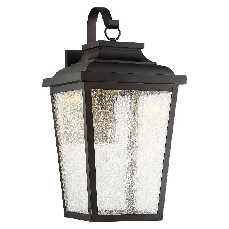 Industrial Pendant Lighting for Machine ShopsIrvington Manor 24 in. LED Outdoor Wall Lantern 3000K Bronze Finish