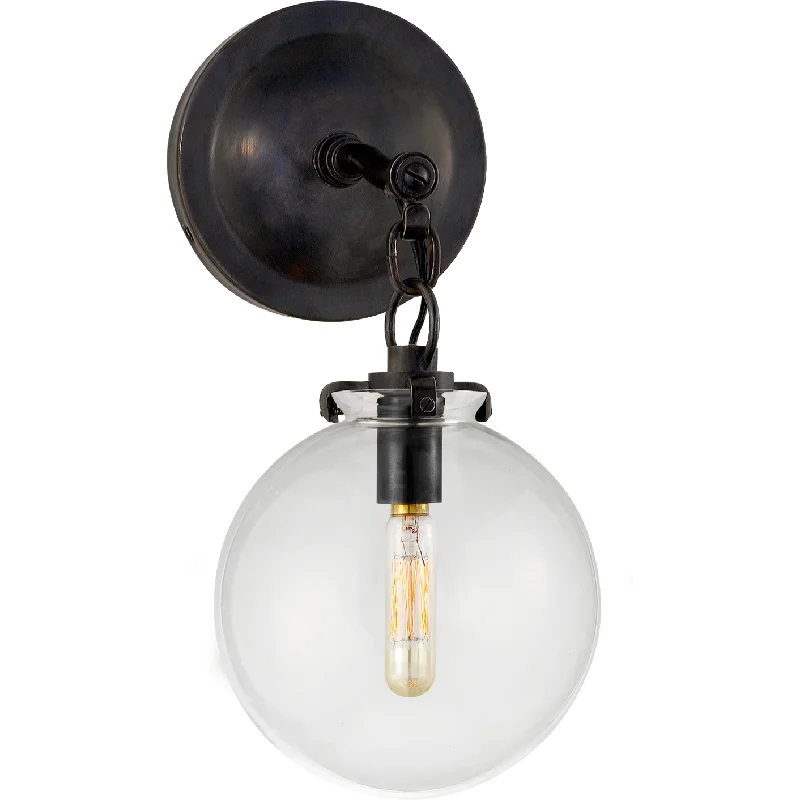 Track lighting with adjustable armsKatie Small Globe Sconce