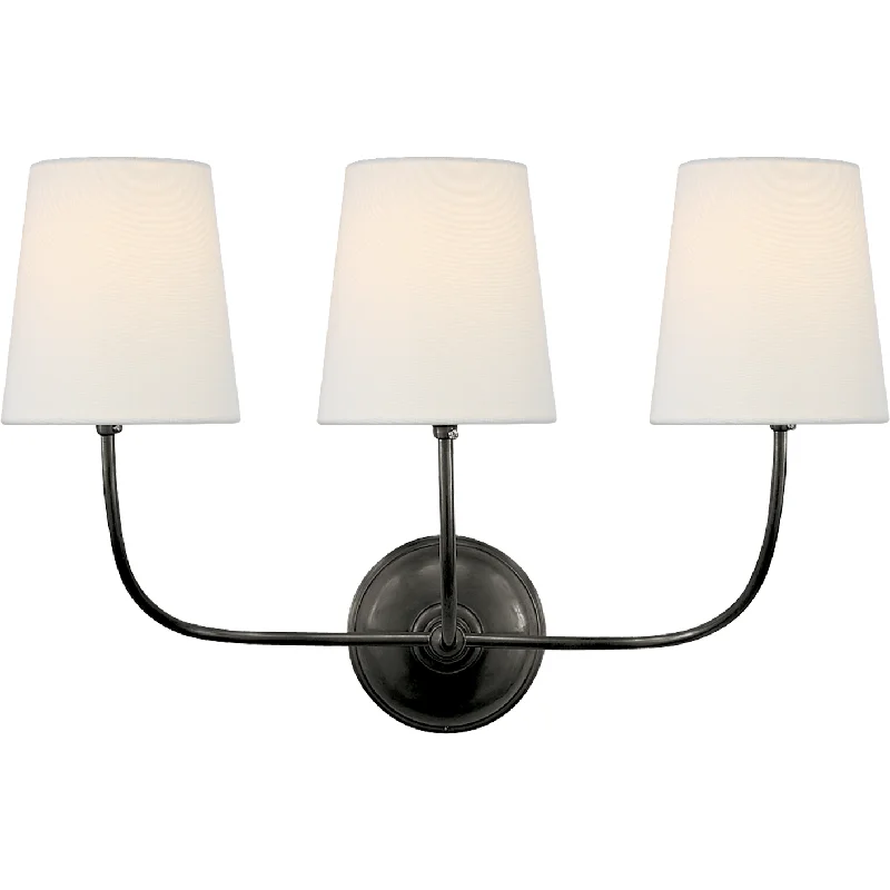 Track lighting with integrated LED driversVendome Triple Sconce