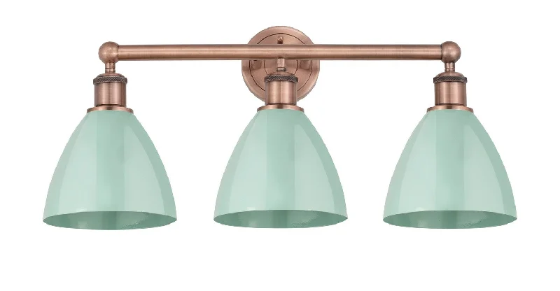 Corrosion - Resistant Industrial Lighting for Coastal FactoriesDowntown Urban Three Light Bath Vanity