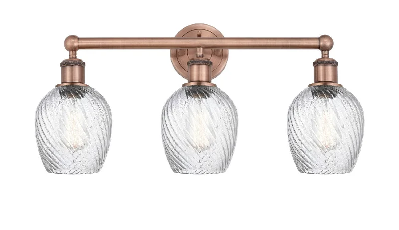 Industrial Lighting for Furniture FactoriesEdison Three Light Bath Vanity