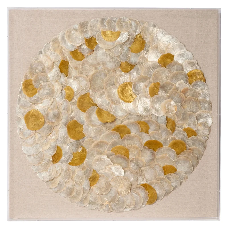 Track lighting with frosted glass shadesTahiti Shell Wall Art