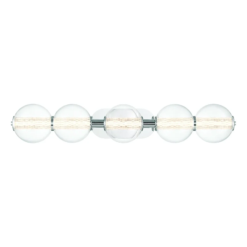 Modern track lighting with LED bulbsAtomo 38" 5-Light Vanity