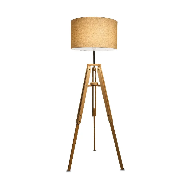 Track lighting for creating a moody atmosphereKlimt Floor Lamp - Wood Finish
