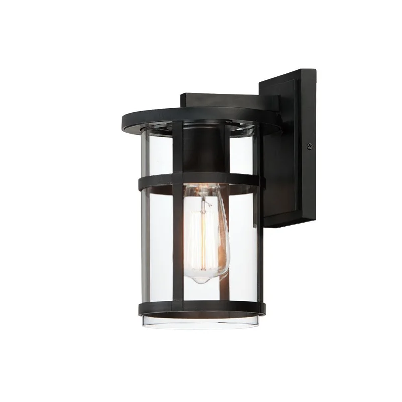 Industrial Lighting for Metal Fabrication ShopsClyde Vivex 11 in. Outdoor Wall Sconce Black Finish