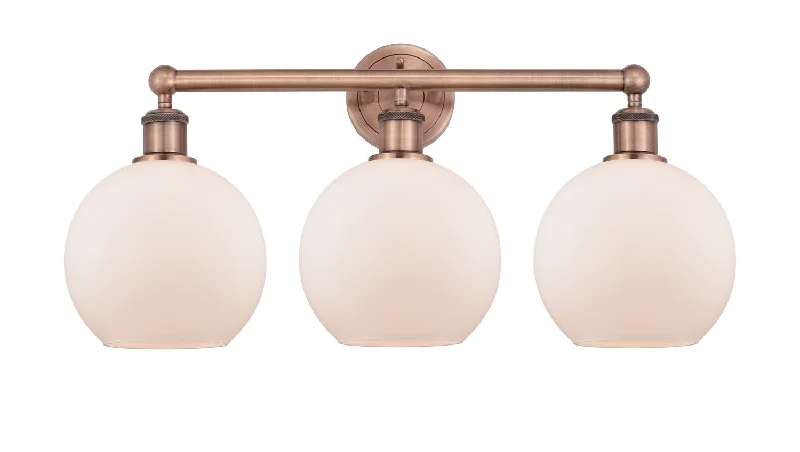 Low - Bay Industrial Lighting Fixtures for Small FactoriesDowntown Urban Three Light Bath Vanity