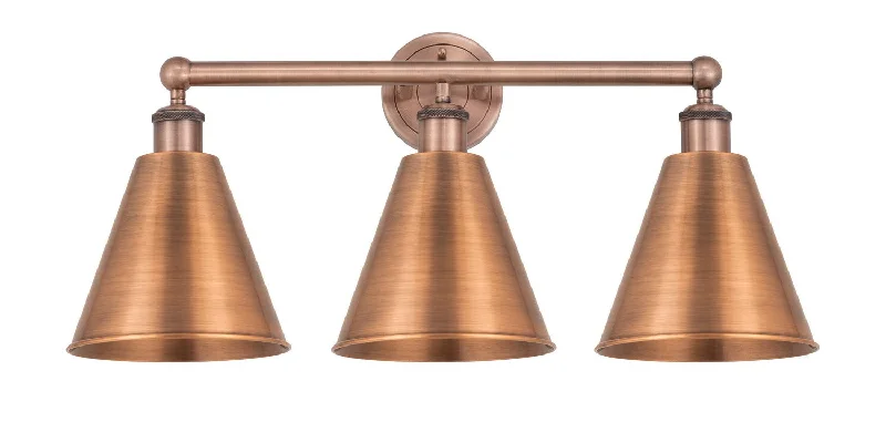 Industrial Ceiling - Mounted Lighting for Assembly PlantsDowntown Urban Three Light Bath Vanity