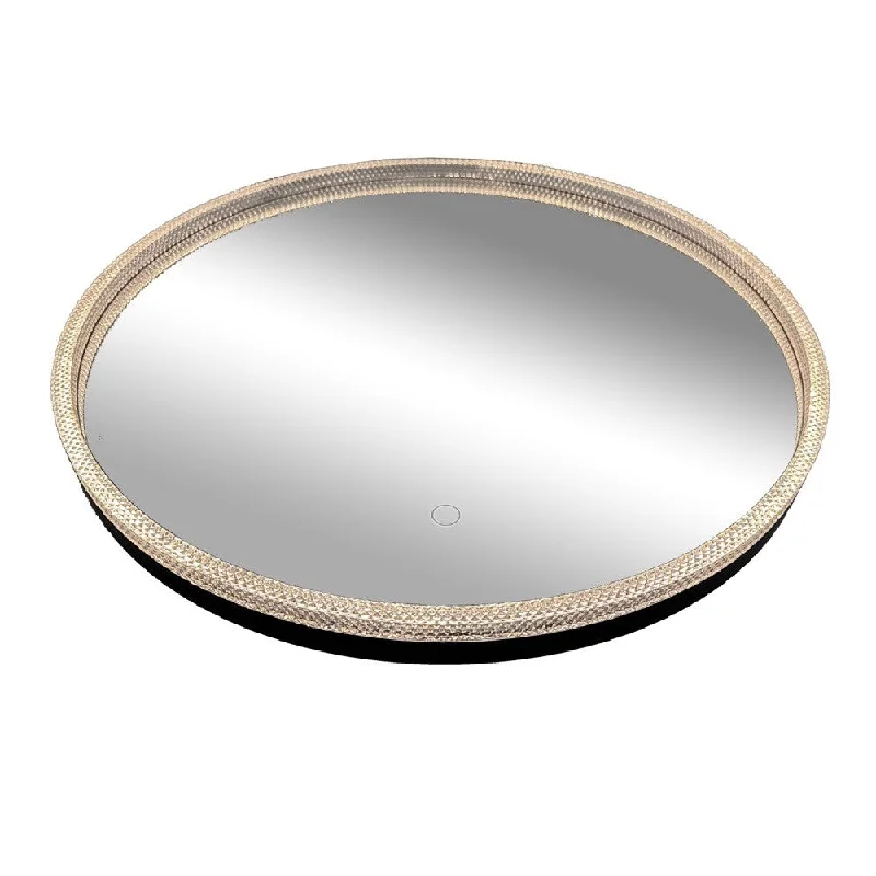 Track lighting with swivel heads for precise aimingReflections Crystalline LED Mirror