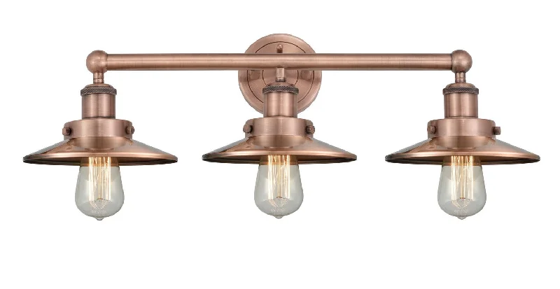 Industrial Task Lighting for Precision WorkstationsDowntown Urban Three Light Bath Vanity
