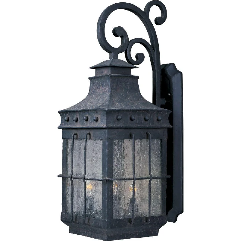 Low - Bay Industrial Lighting Fixtures for Small FactoriesNantucket 23 in. 3 Lights Outdoor Wall Sconce Black Finish