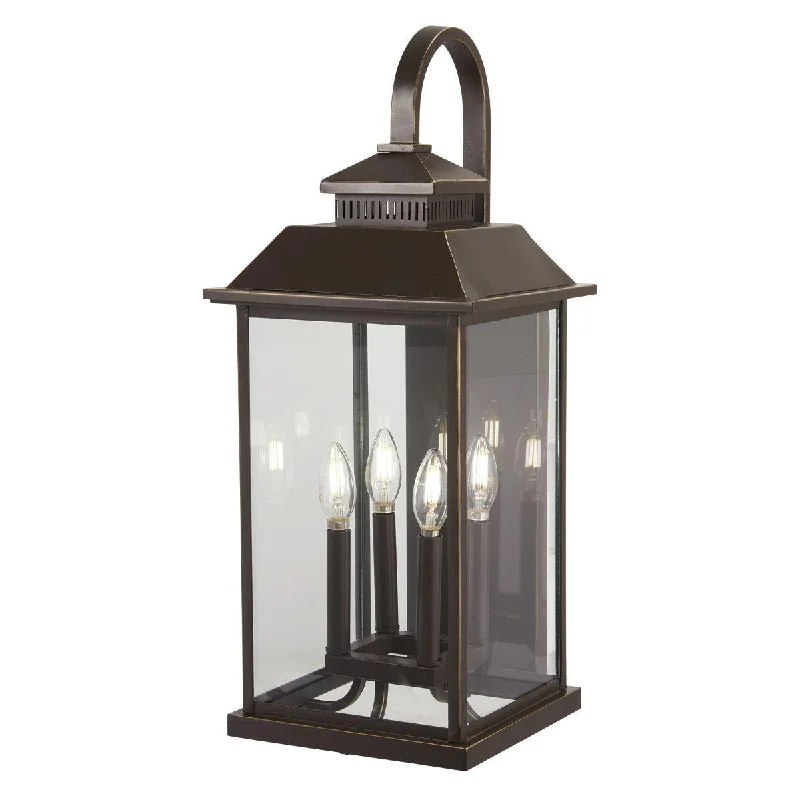 Industrial Emergency Lighting for Safety in FactoriesMiner's Lof 26 in. 4 Lights Outdoor Wall Lantern Oil Rubbed Bronze & Gold Finish