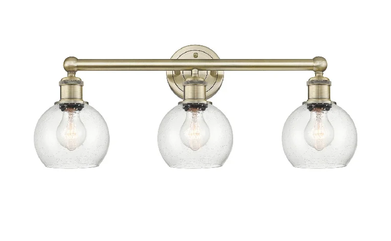Waterproof Industrial Lighting for Wet AreasEdison Three Light Bath Vanity