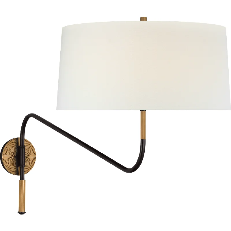Track lighting for rental propertiesart deco wall lamps with geometric patterns for a retro - inspired bathroomCanto Grande Swinging Wall Light
