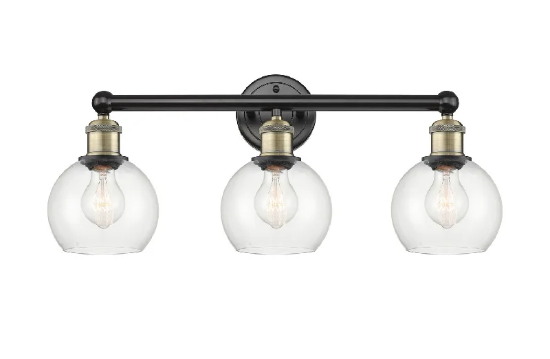 Industrial Pendant Lighting for Machine ShopsEdison Three Light Bath Vanity