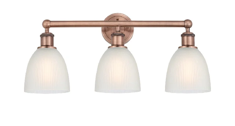 Industrial Lighting with High CRI (Color Rendering Index) for True Color PerceptionEdison Three Light Bath Vanity