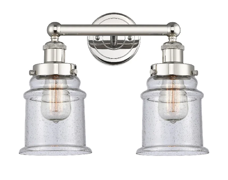 Industrial Lighting for Metal Fabrication ShopsEdison Two Light Bath Vanity