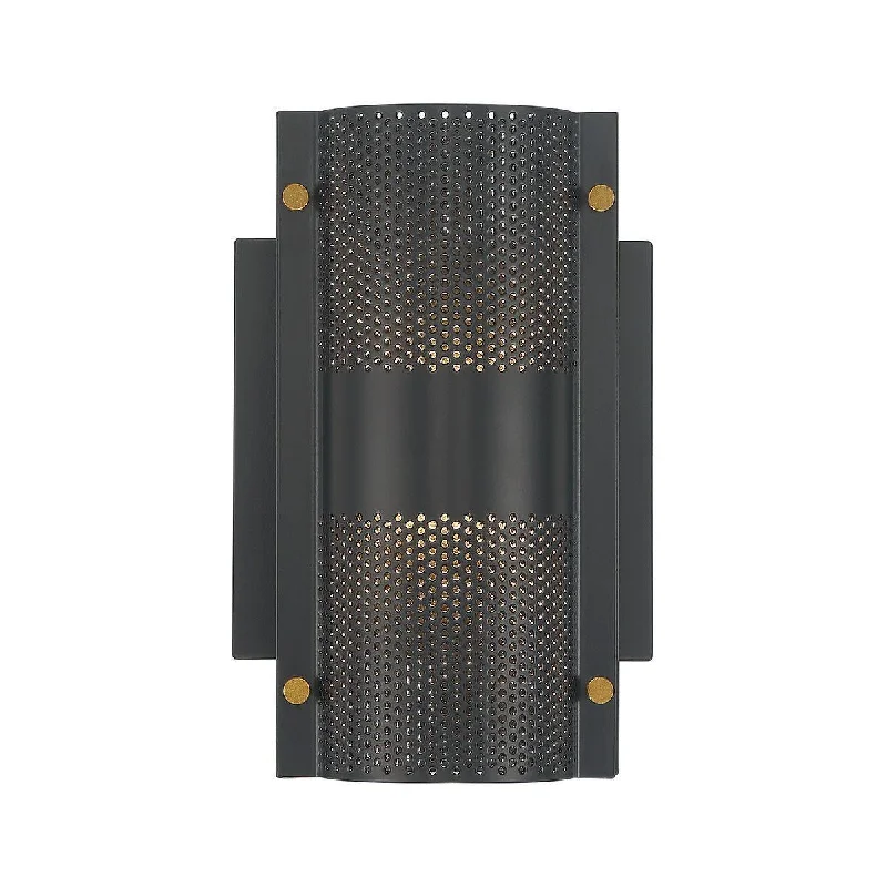 Industrial Lighting for Printing Press FacilitiesWestcliffe 2 Lights 8 In. LED Outdoor Wall Sconce Black finish