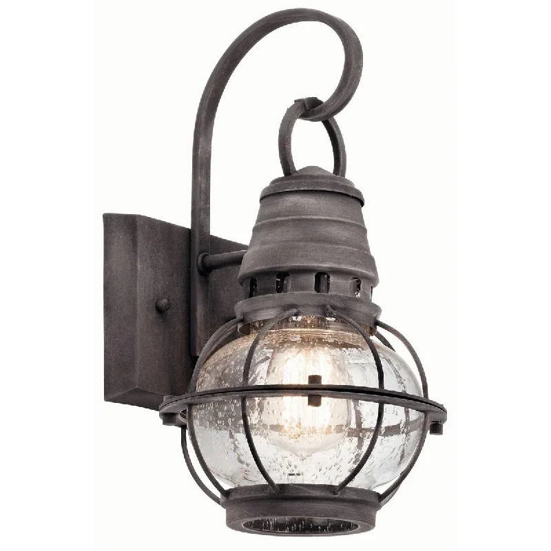 Industrial Wall - Mounted Lighting for Workshop WallsBridge Point 13 in. Outdoor Wall Sconce Weathered Zinc Finish