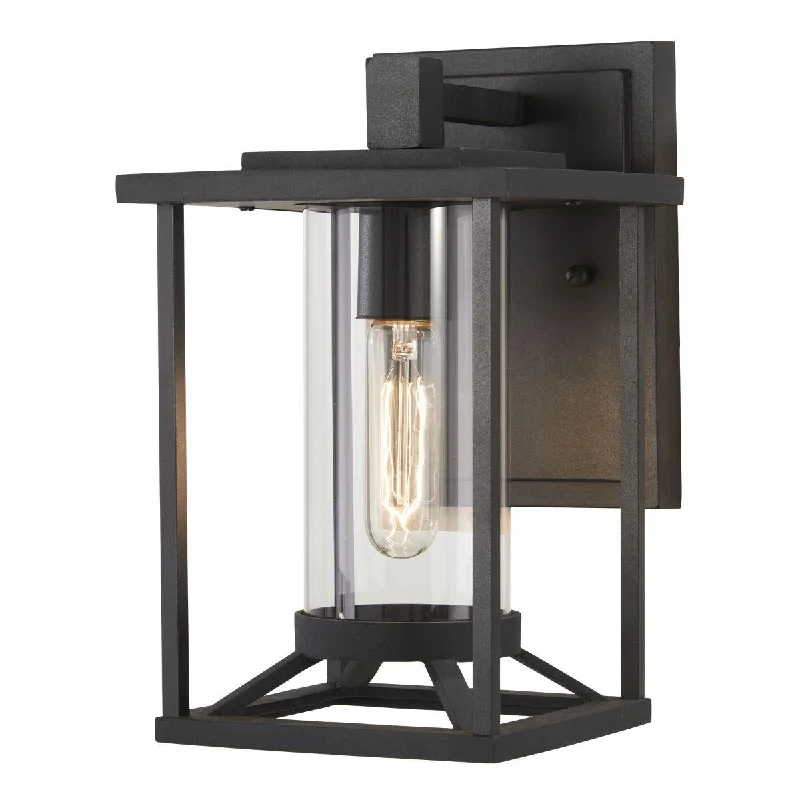 Industrial Lighting for Furniture FactoriesTrescott 12 in. Outdoor Wall Lantern Black Finish