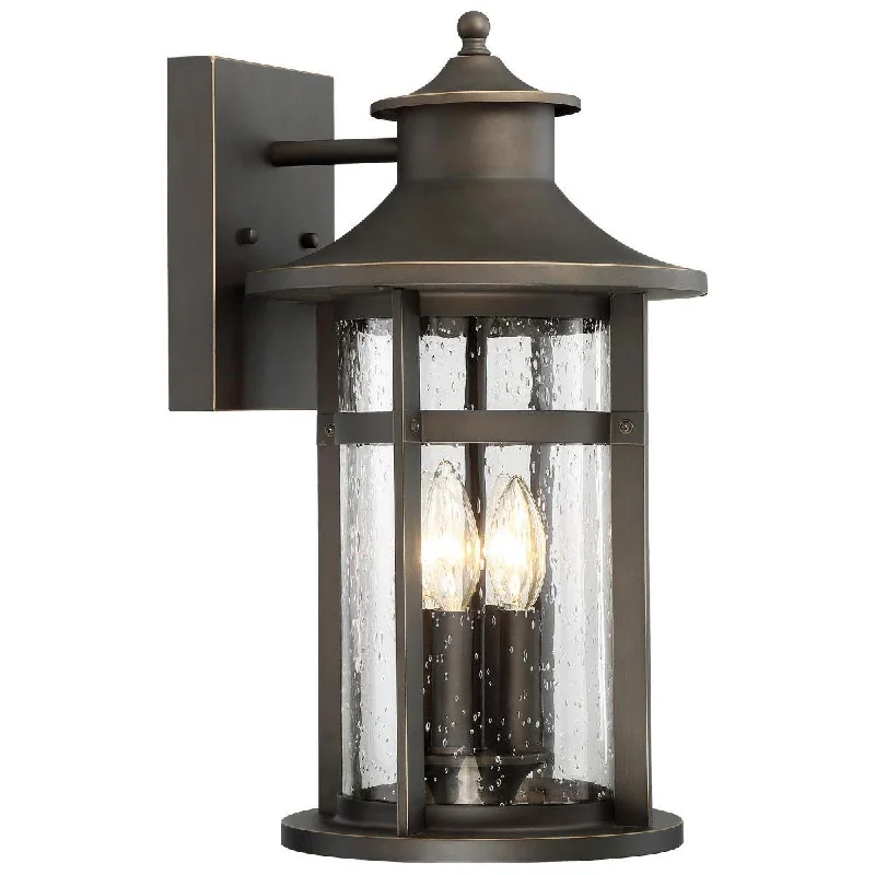Explosion - Proof Industrial Lighting for Hazardous LocationsHighland Ridge 18 in. 4 Lights Outdoor Wall Lantern Oil Rubbed Bronze & Gold Finish