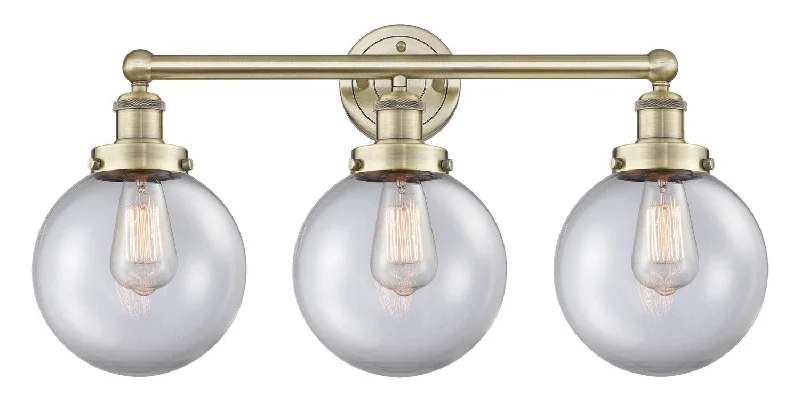 Industrial Lighting for Textile MillsEdison Three Light Bath Vanity