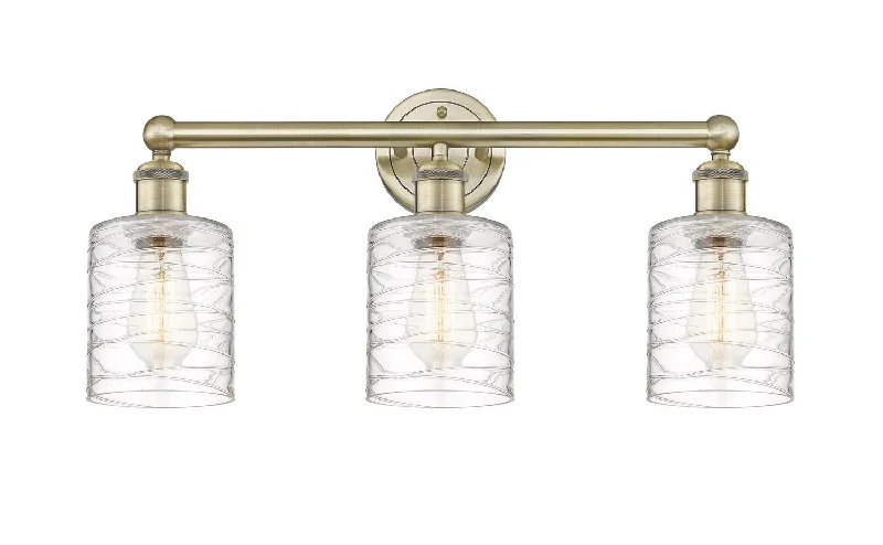 Low - Bay Industrial Lighting Fixtures for Small FactoriesEdison Three Light Bath Vanity