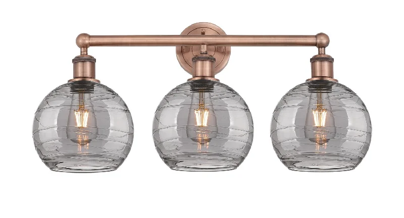 Industrial Lighting for Woodworking FactoriesDowntown Urban Three Light Bath Vanity