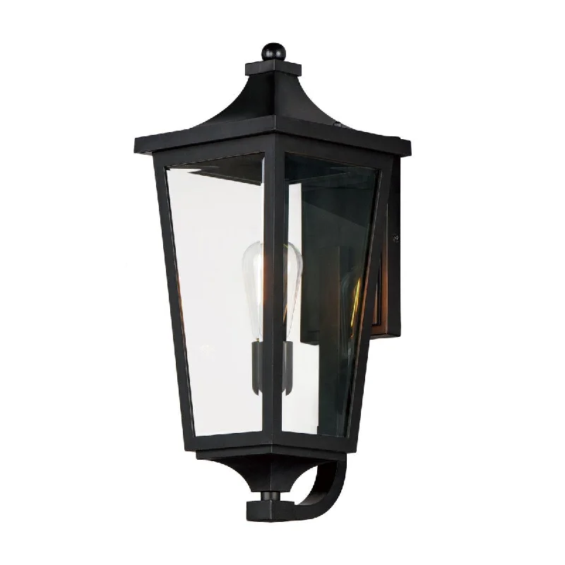 Industrial Pendant Lighting for Machine ShopsSUTTON PLACE VX 19 in. Outdoor Wall Light Black Finish