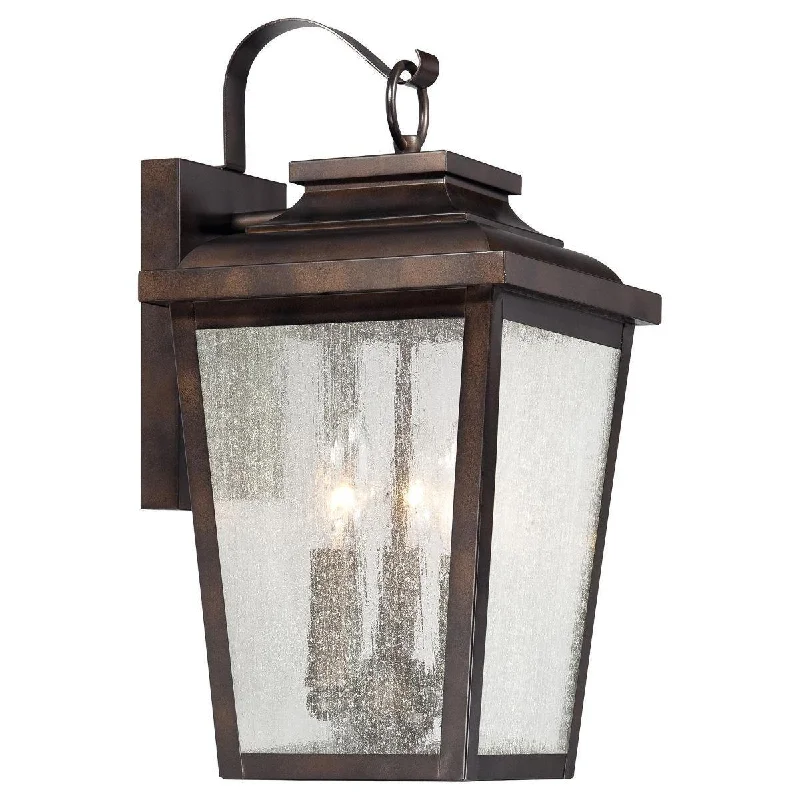 Dimmable Industrial Lighting for Ambiance ControlIrvington Manor 17 in. 3 Lights Outdoor Wall Lantern Bronze Finish