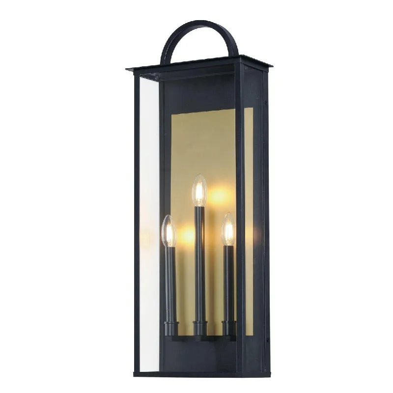 Corrosion - Resistant Industrial Lighting for Coastal FactoriesManchester 30 in. 3 Lights Outdoor Wall Sconce Black Finish