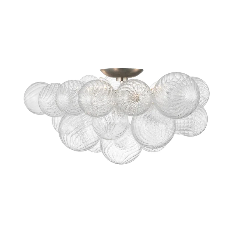 Track lighting with colored glass accentsTalia Semi-Flush Mount Ceiling Light