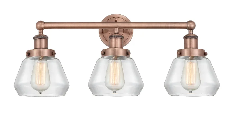 Industrial Lighting for Furniture FactoriesEdison Three Light Bath Vanity