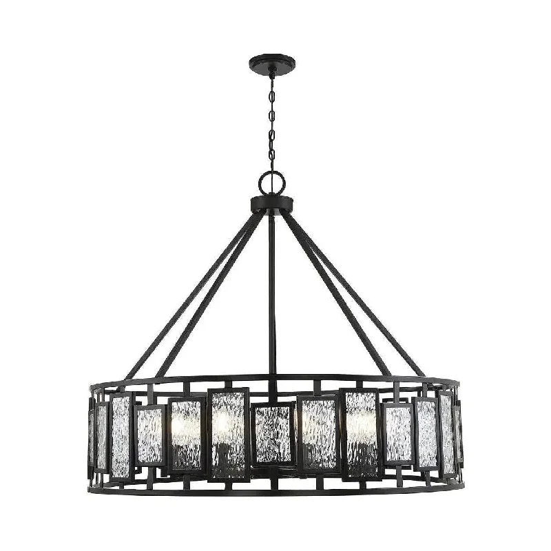 Track lighting with multiple heads for flexibilityDeandre 10-Light Chandelier in Matte Black