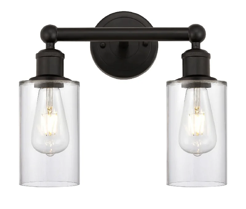 Industrial Lighting for Metal Fabrication ShopsEdison Two Light Bath Vanity