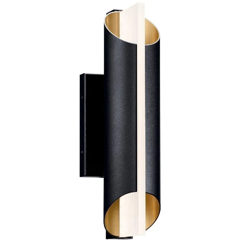 Energy - Efficient Industrial Lighting for Cost - SavingsAstalis 17 in. LED Outdoor Wall Sconce 3000K Textured Black Finish
