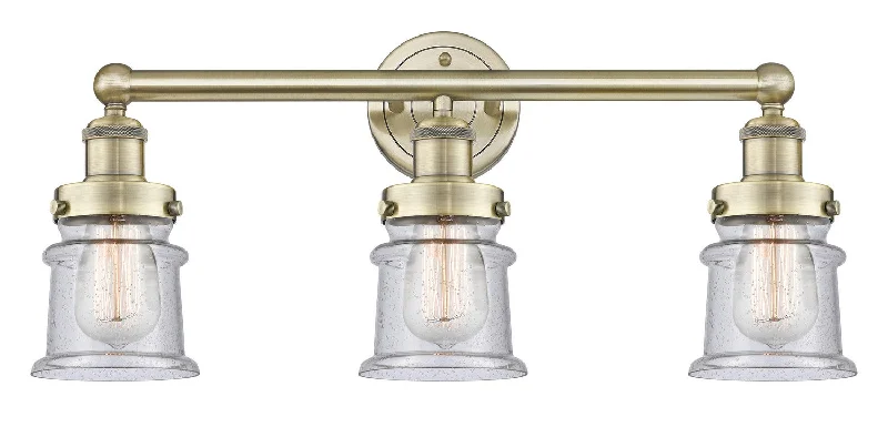 Industrial Lighting for Woodworking FactoriesEdison Three Light Bath Vanity