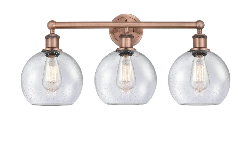 Industrial Lighting with High CRI (Color Rendering Index) for True Color PerceptionDowntown Urban Three Light Bath Vanity