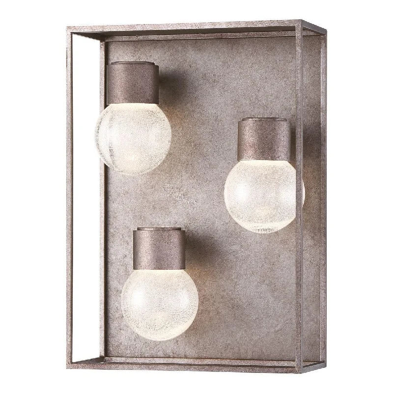 Corrosion - Resistant Industrial Lighting for Coastal FactoriesGibson 13 In. 3 Lights LED Outdoor Wall Sconce Gray Finish