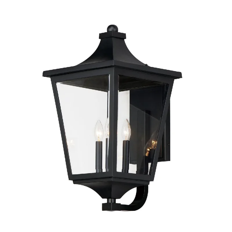 Corrosion - Resistant Industrial Lighting for Coastal FactoriesSUTTON PLACE VX 24 in. 3 Lights Outdoor Wall Light Black Finish
