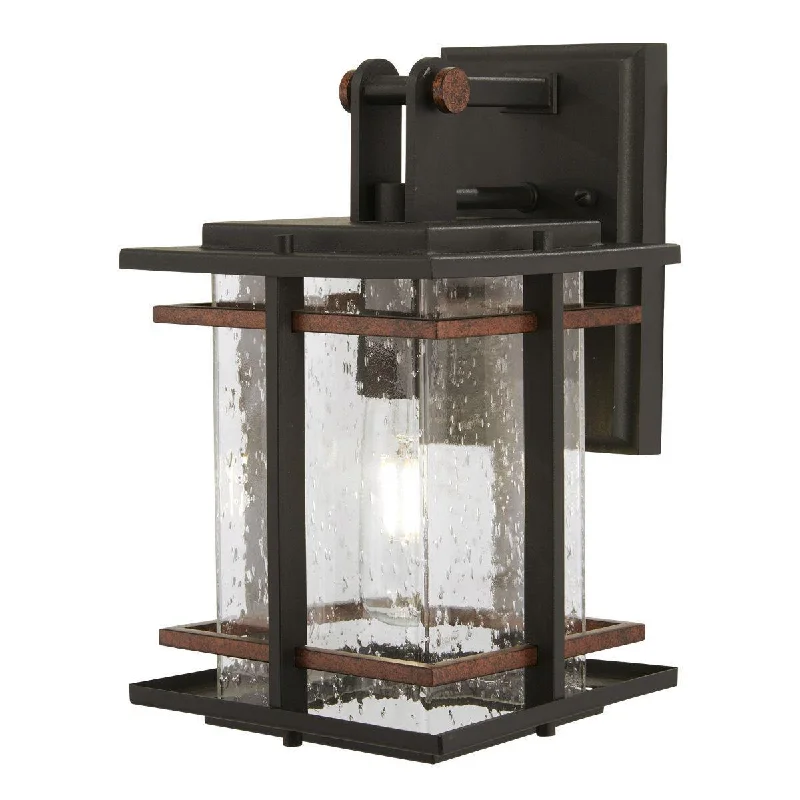 Low - Bay Industrial Lighting Fixtures for Small FactoriesSan Marcos 11 in. Outdoor Wall Lantern Black & Antique Copper Finish