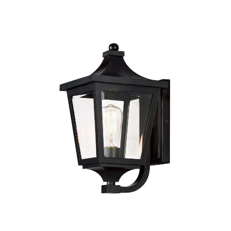Industrial Lighting for Textile MillsSUTTON PLACE VX 15 in. Outdoor Wall Light Black Finish