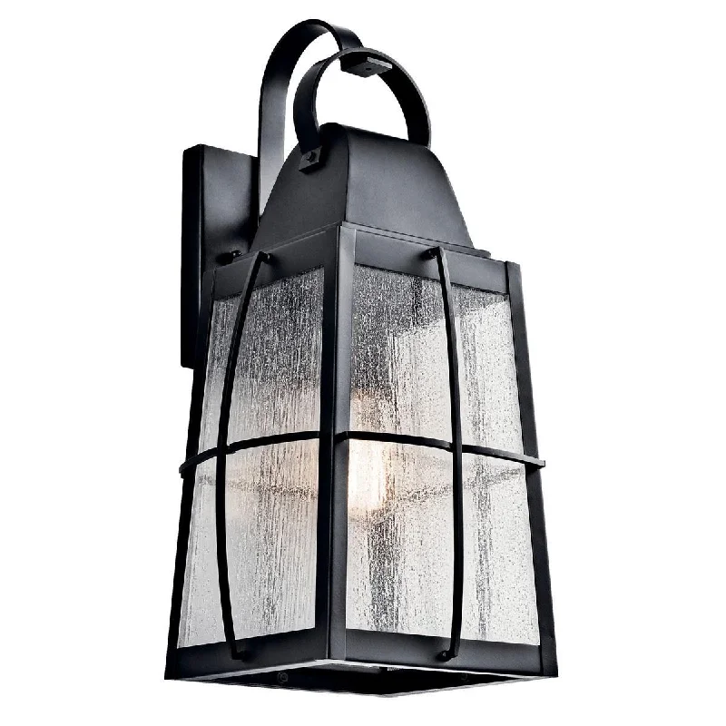 Industrial Lighting for Metal Fabrication ShopsTolerand 20 in. Outdoor Wall Light Black Finish