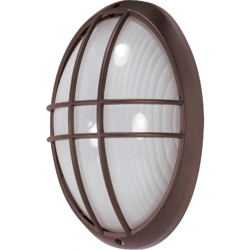 Dimmable Industrial Lighting for Ambiance Control13 In. Outdoor Bulkhead Light Bronze finish