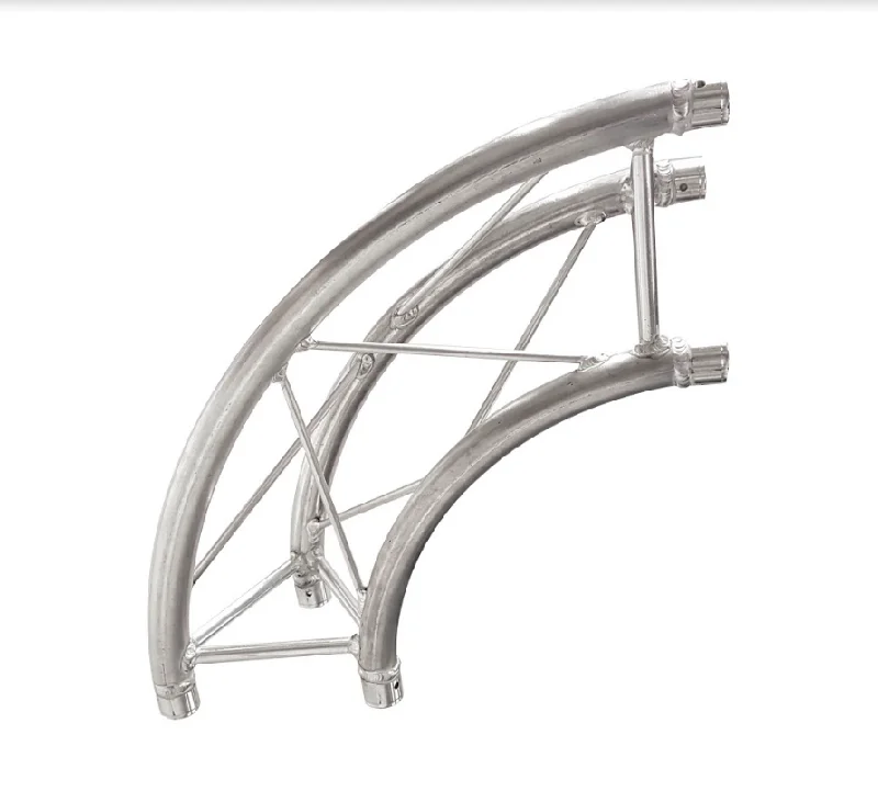 White track lighting for a clean lookCurved sections of lighting truss sections S35T 1, 2, 3, 4, & 5M circles