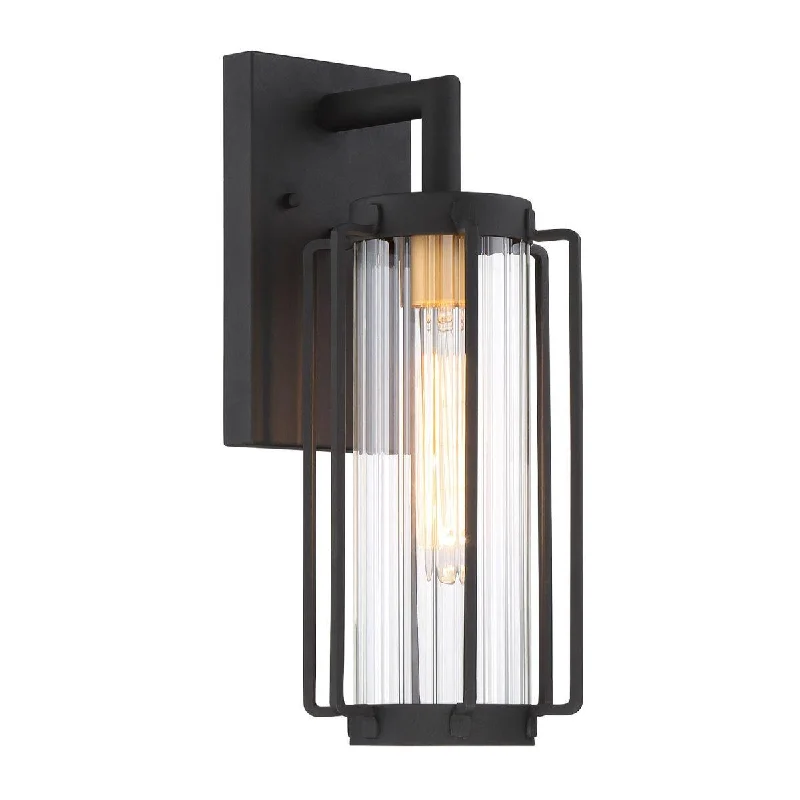 Industrial Lighting for Food Processing FactoriesAvonlea 16 in. Outdoor Wall Lantern Black & Gold Finish