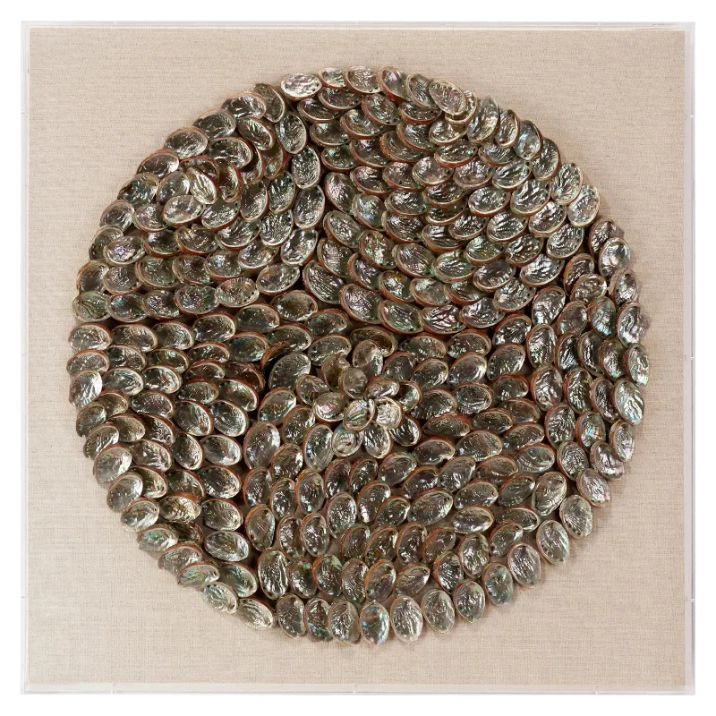 Track lighting with a decorative track designThailand Shell Wall Art
