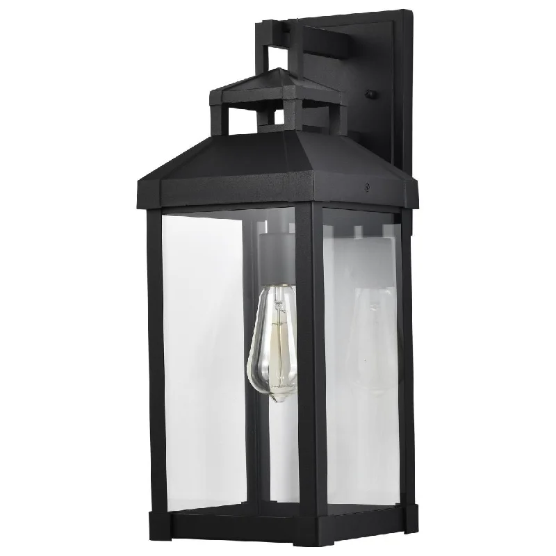 Industrial Lighting for Automotive Manufacturing PlantsCorning 20 In. Outdoor Wall Light Matte black Finish with Clear glass