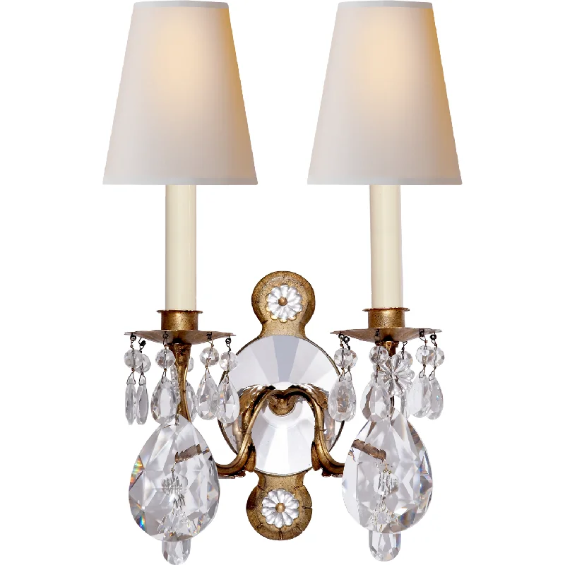 Track lighting for task lighting in workshopsYves Crystal Double Arm Sconce