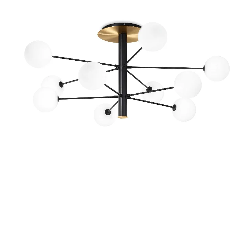Track lighting for updating office lobbiesCosmopolitan 10/12Lt Centre Ceiling Light - Black Finish