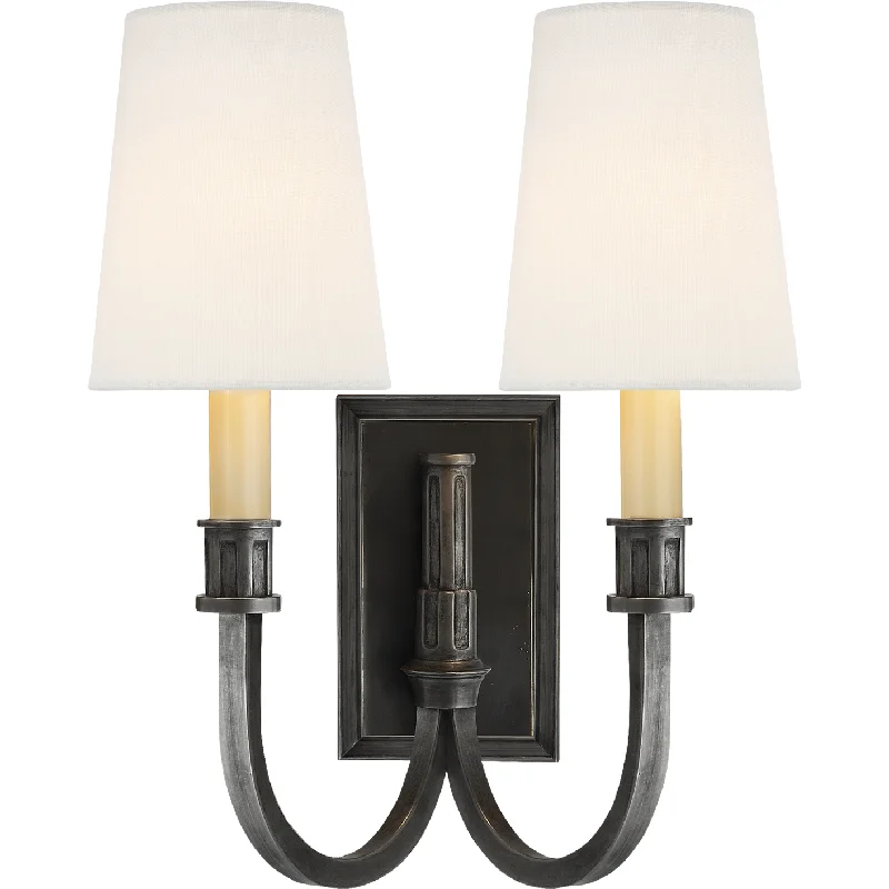 Outdoor - rated track lighting for patiosModern Library Double Sconce